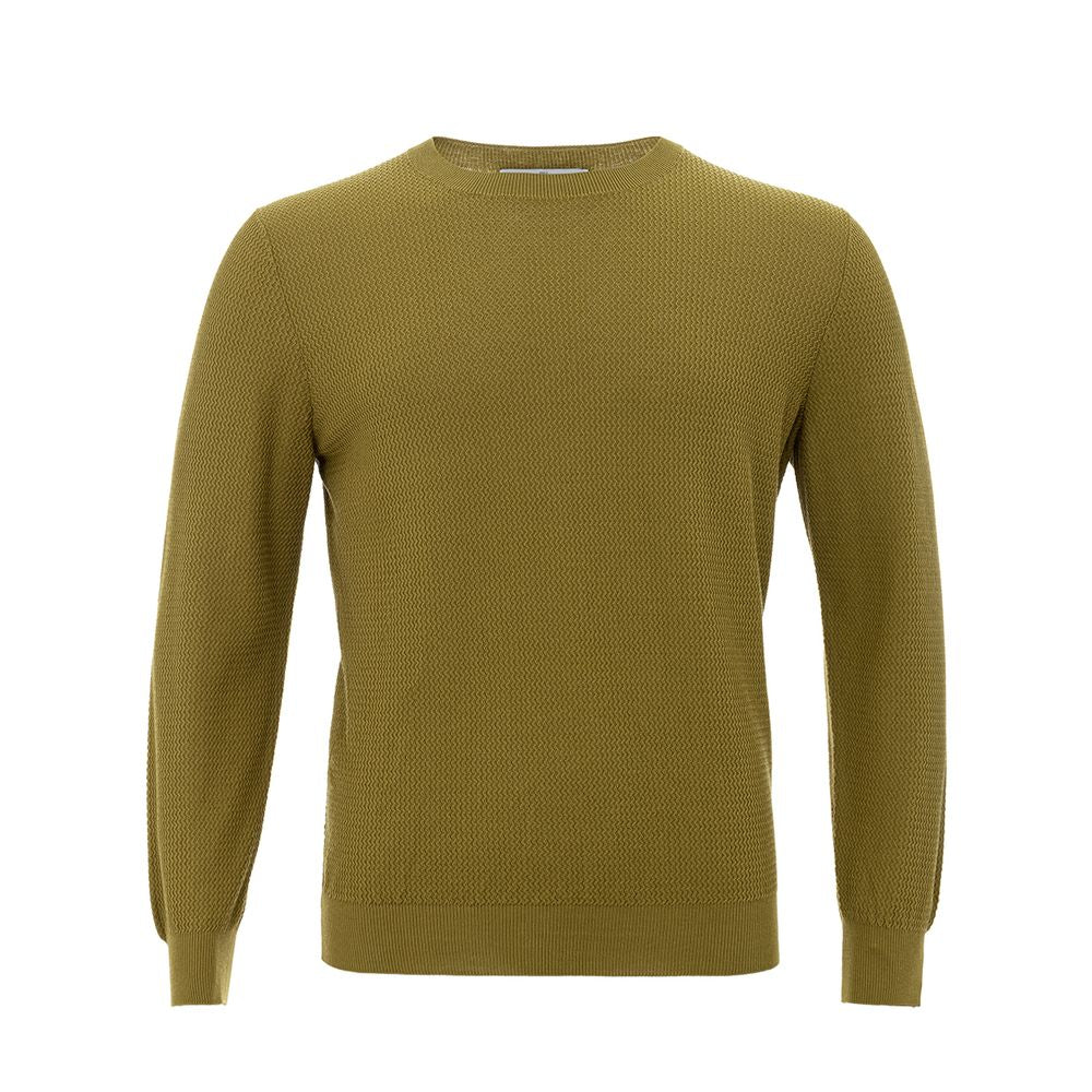 Gran Sasso Elegant Green Cotton Sweater for Men