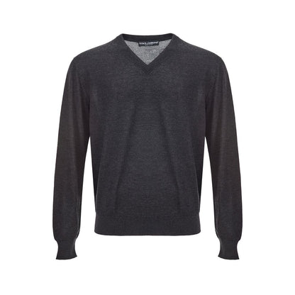 Dolce & Gabbana Elegant Gray Cashmere Sweater for Men