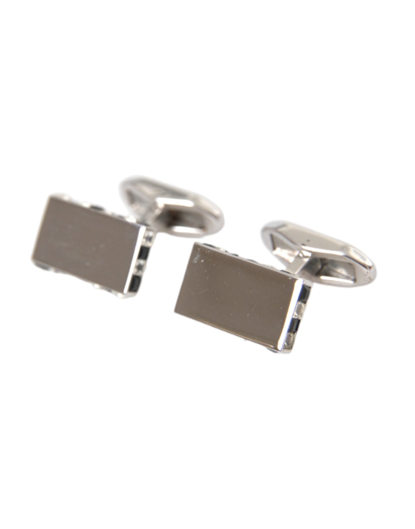 Dolce & Gabbana Silver Plated Metal Brass Pin Men Cufflinks