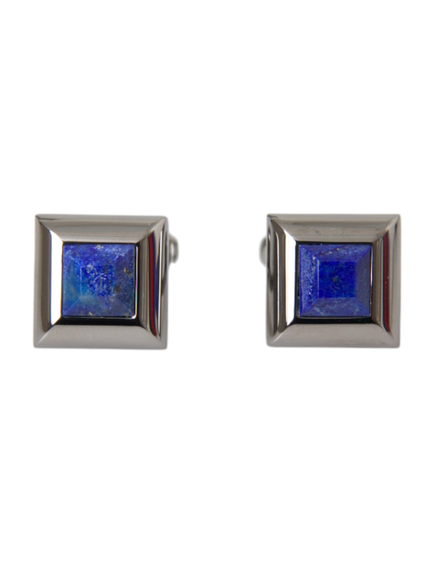 Dolce & Gabbana Silver Plated Brass Pin Crystal Cufflinks