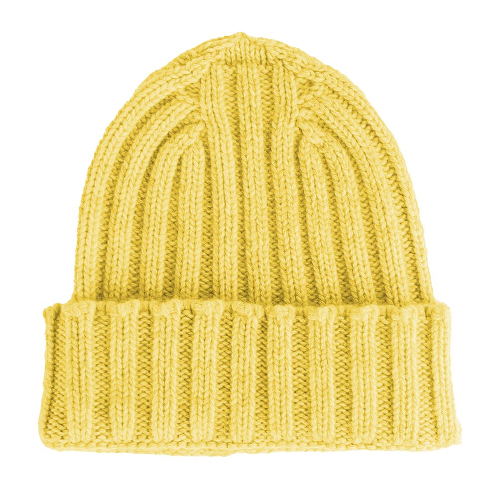 Made in Italy Yellow Cashmere Hats & Cap