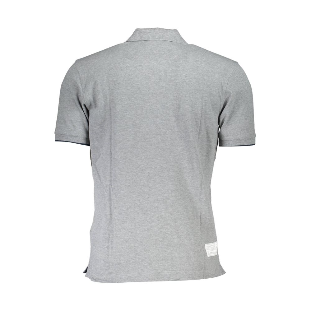 La Martina Gray Cotton Men Polo Shirt