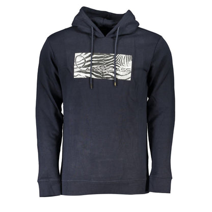 Cavalli Class Blue Cotton Men Sweater