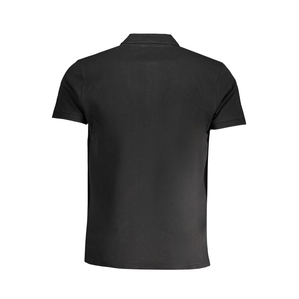 Cavalli Class Black Cotton Polo Shirt