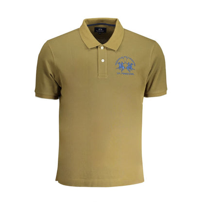 La Martina Green Cotton Polo Shirt