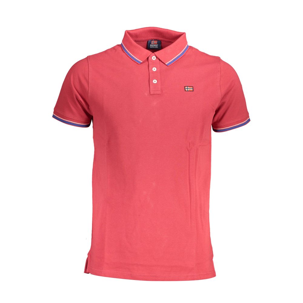 Norway 1963 Red Cotton Men Polo Shirt