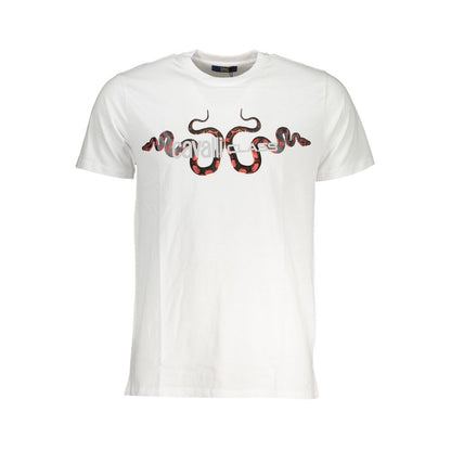 Cavalli Class White Cotton T-Shirt