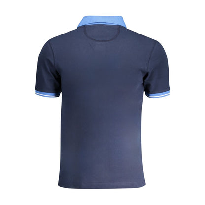 La Martina Blue Cotton Polo Shirt