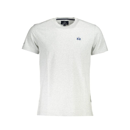 La Martina Gray Cotton Men T-Shirt