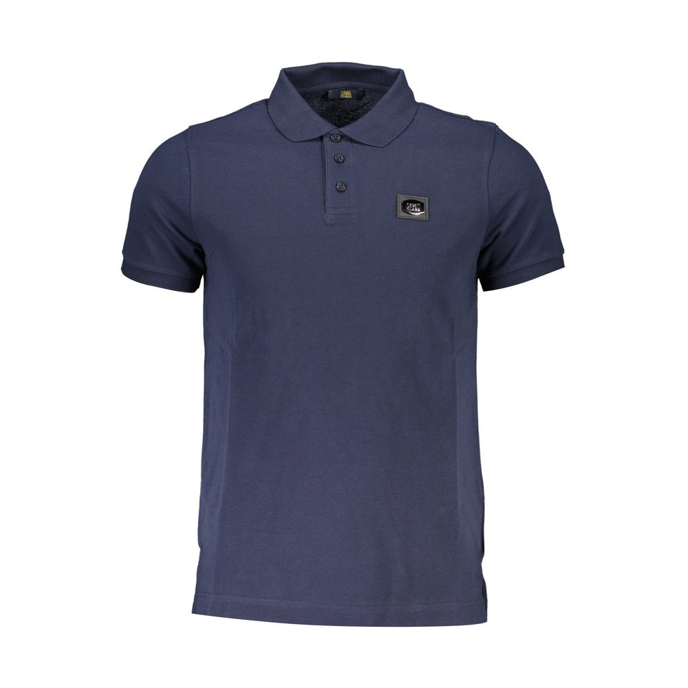 Cavalli Class Blue Cotton Men Polo Shirt