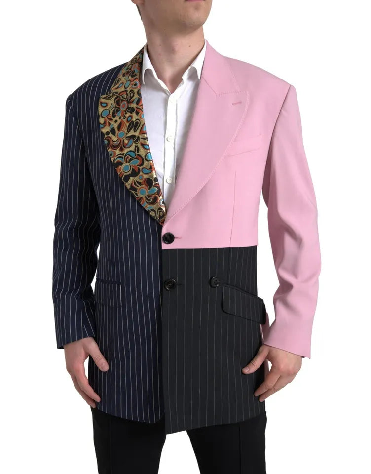 Dolce & Gabbana Multicolor Patchwork Single Breasted Blazer