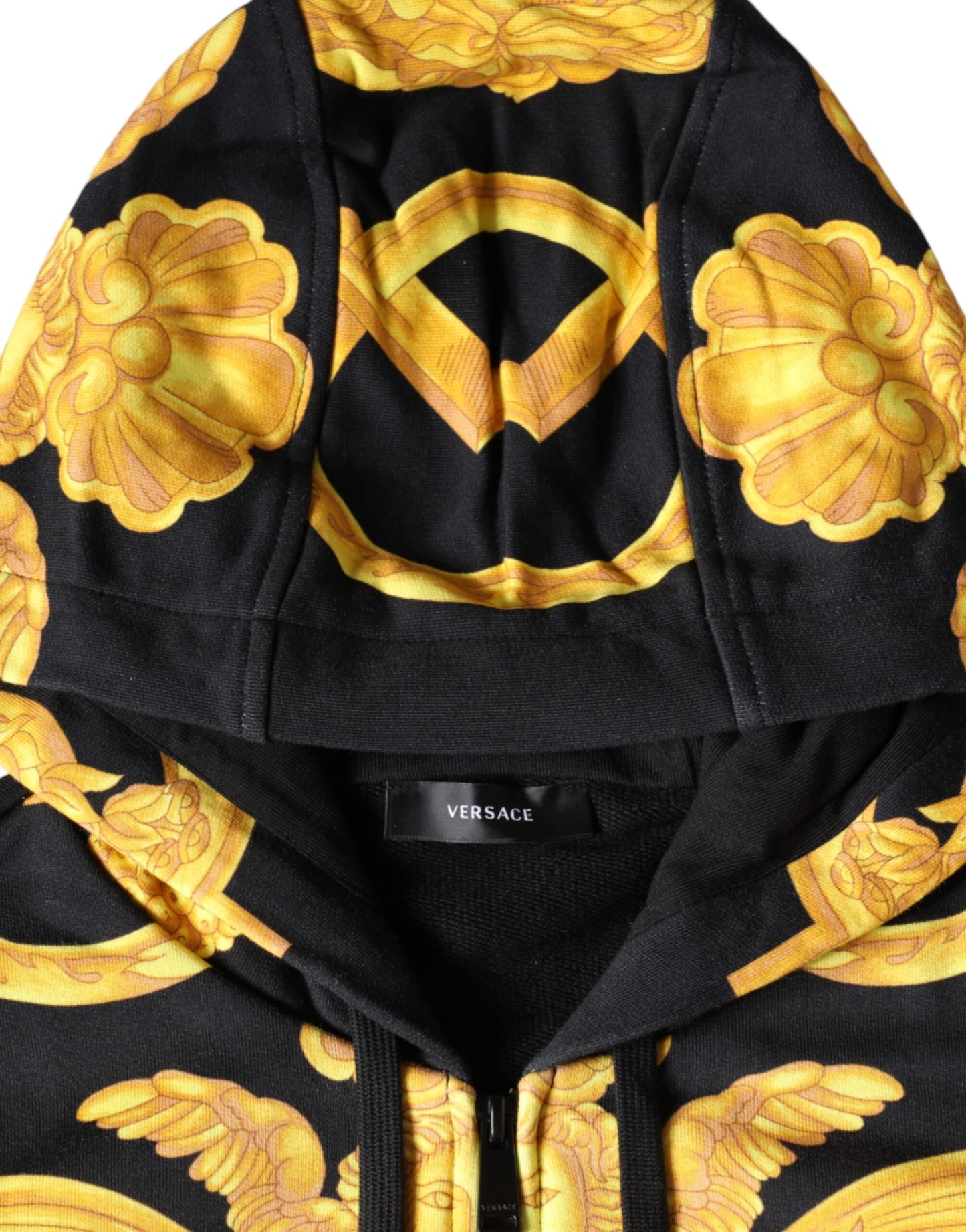 Versace Black Medusa Print Cotton Full Zip HoodieSweatshirt Sweater