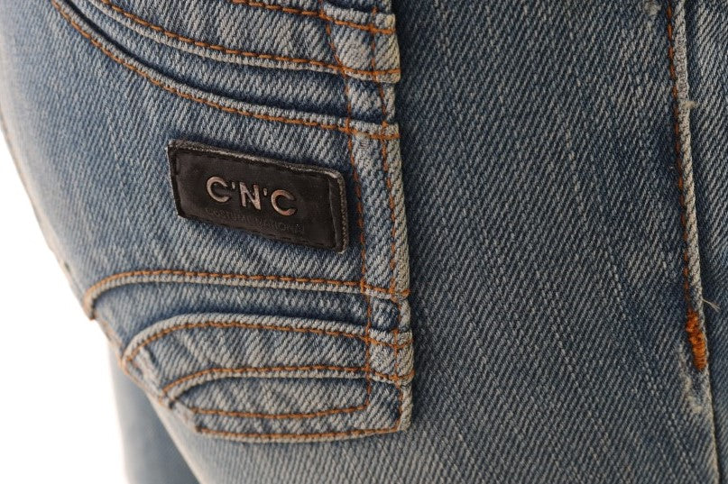 Costume National Chic Classic Fit Straight Blue Jeans