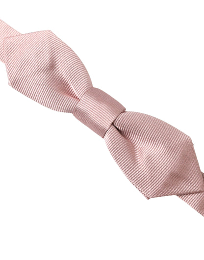 Dolce & Gabbana Pink Silk Adjustable Neck Men Bow Tie