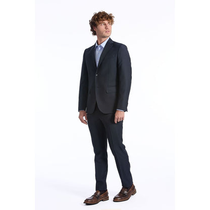 Baldinini Trend Black Wool Suit