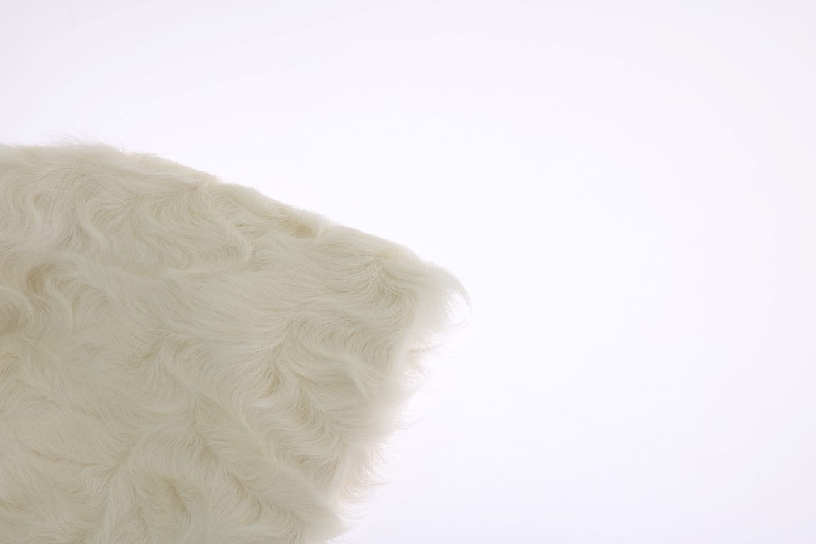 Dolce &amp; Gabbana White Xiangao Lamb Fur Beanie