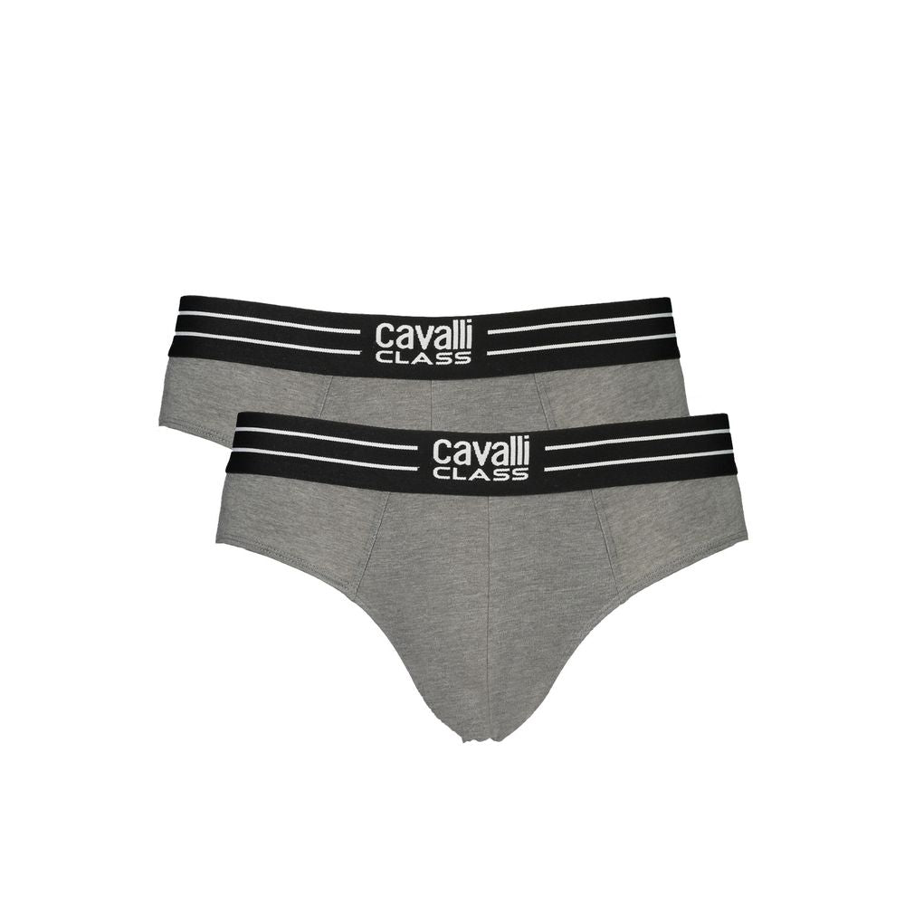 Cavalli Class Gray Cotton Underwear