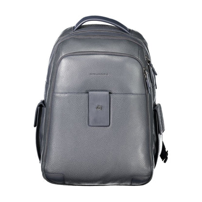 Piquadro Blue Leather Backpack