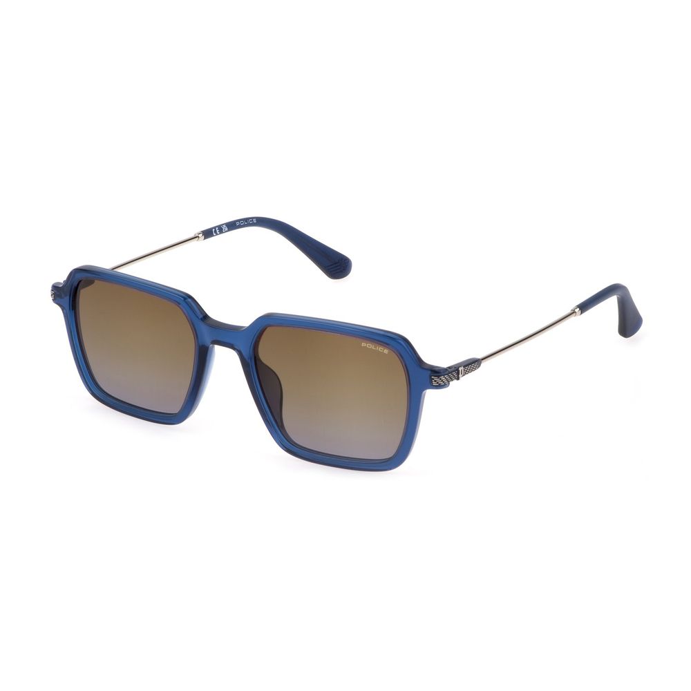 Police Blue Plastic Sunglasses