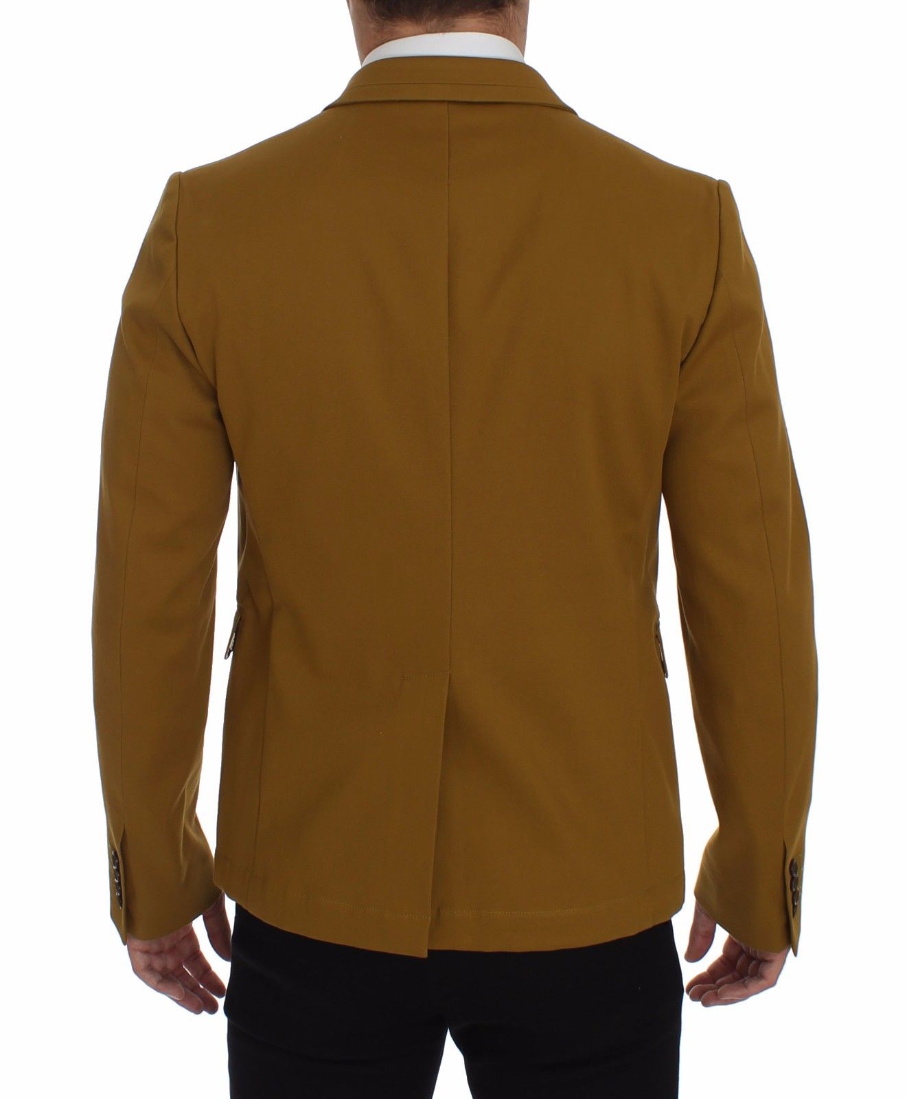 Dolce & Gabbana Elegant Yellow Cotton Blend Casual Blazer