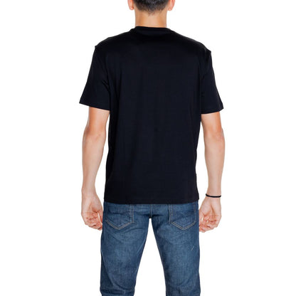 EA7 Emporio Armani Black Cotton T-Shirt