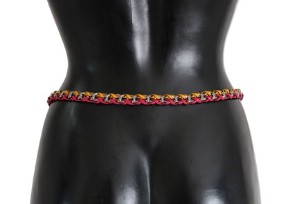 Dolce & Gabbana Elegant Multicolor Crystal-Embellished Belt