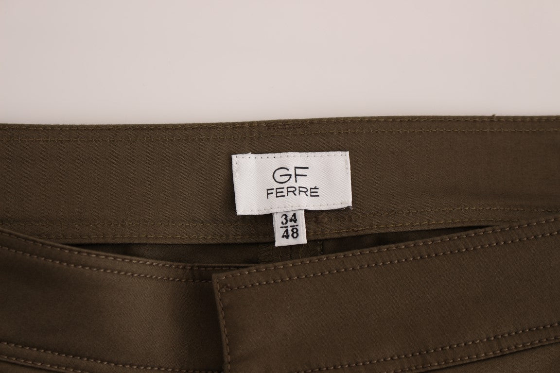 GF Ferre Elegant Green Comfort Straight Fit Pants