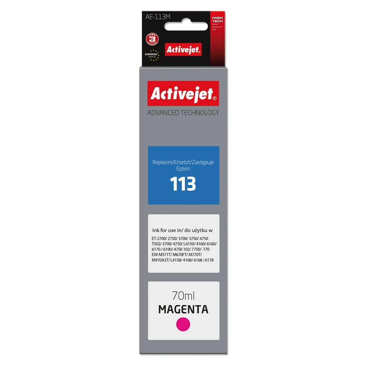 Cartouche d'encre originale Activejet AE-113M Magenta