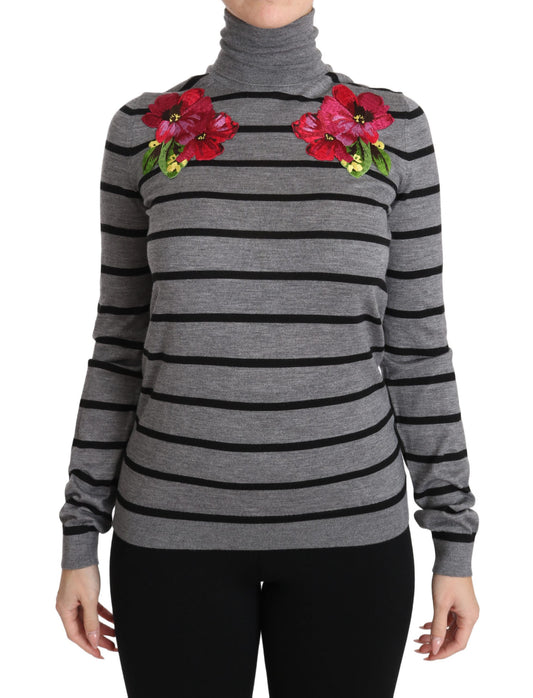 Dolce &amp; Gabbana Elegant Embroidered Cashmere-Silk Sweater