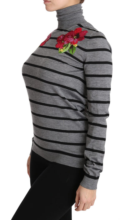 Dolce &amp; Gabbana Elegant Embroidered Cashmere-Silk Sweater