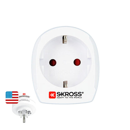 Adaptateur de courant Skross 1500203-E Européen États-Unis