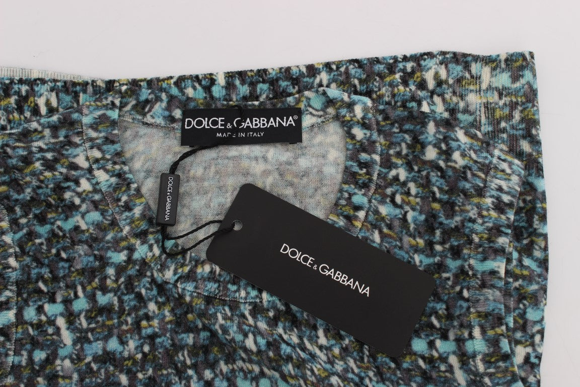 Dolce &amp; Gabbana Elegant Blue Wool Vest Pullover Top