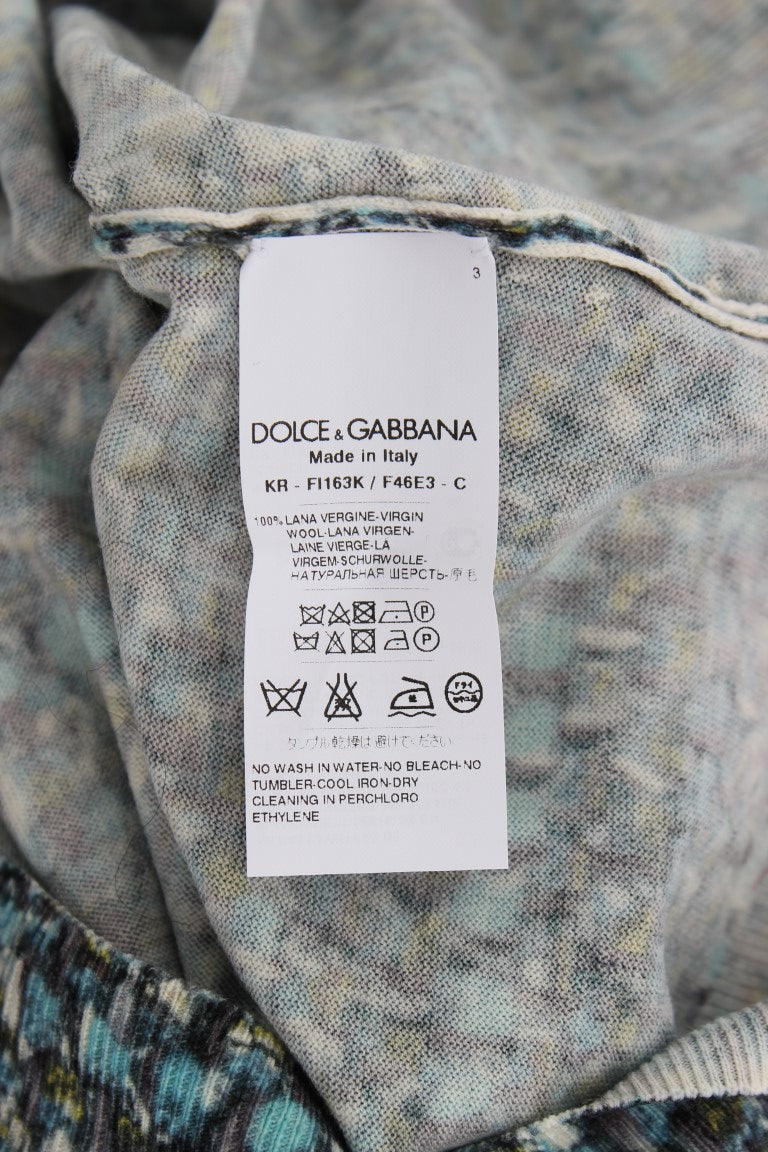 Dolce &amp; Gabbana Elegant Blue Wool Vest Pullover Top