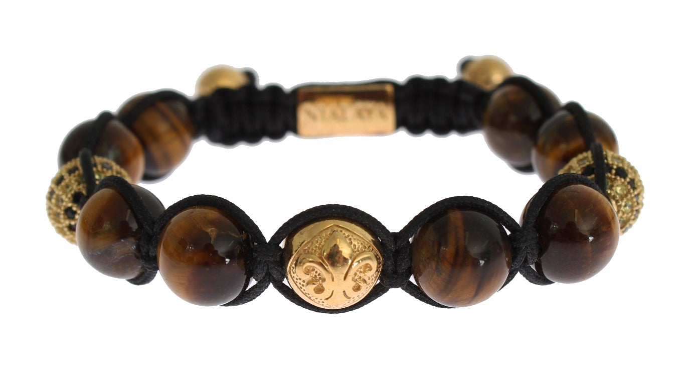 Nialaya Chic Multicolor CZ &amp; Tigers Eye Bracelet