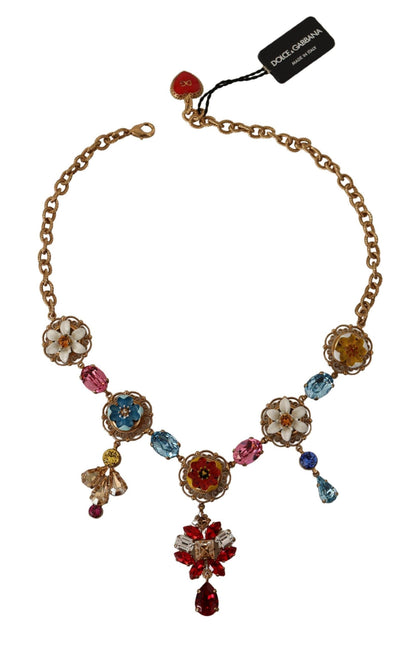 Dolce & Gabbana Elegant Floral Statement Necklace