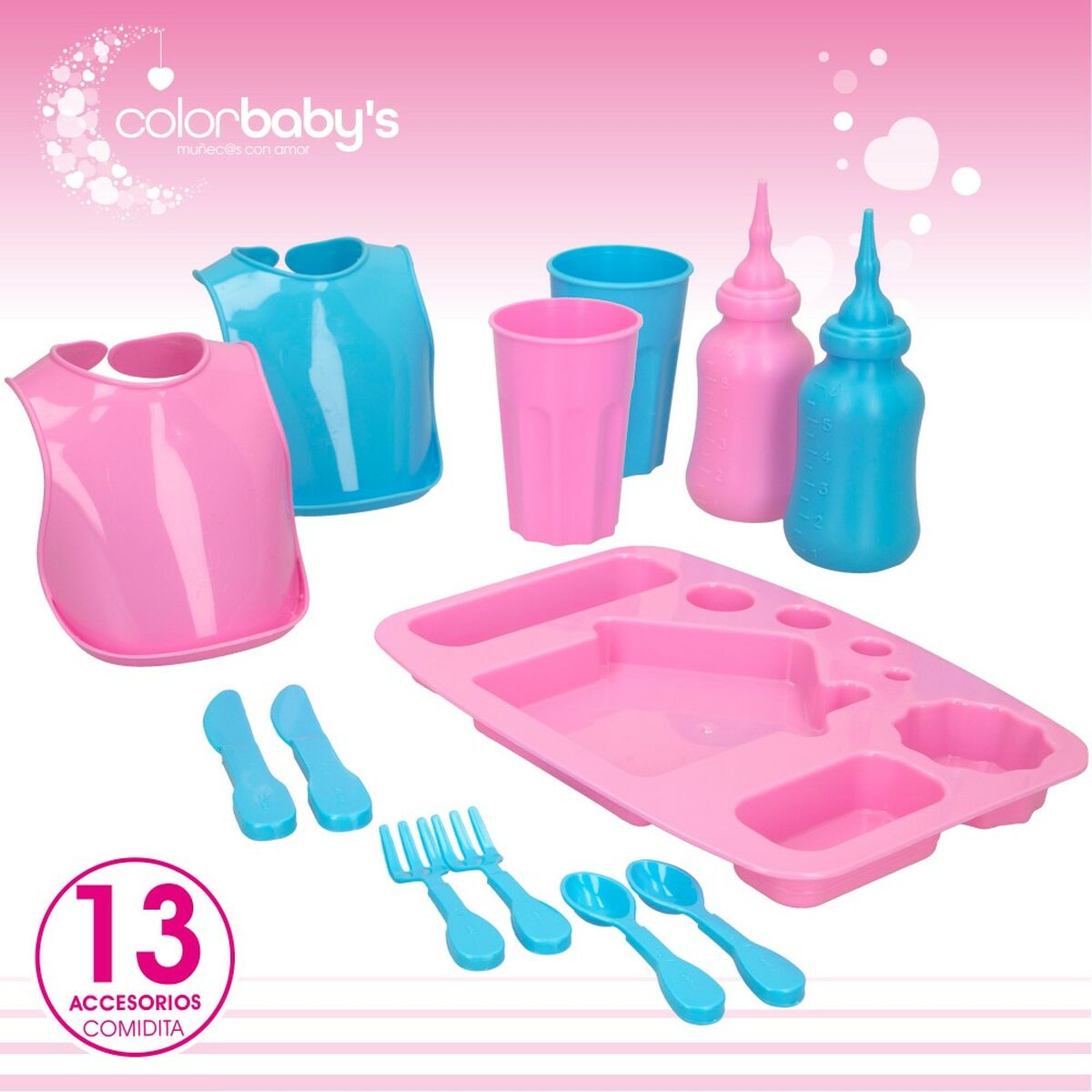 Accessoires pour poupées Colorbaby Poupée Bébé 20 Pièces 39 x 9,5 x 21,5 cm 6 Unités