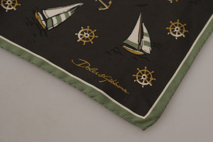 Dolce &amp; Gabbana Multicolor Printed DG Logo Square Handkerchief